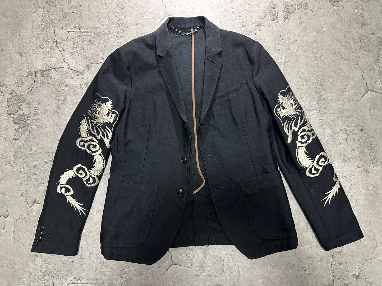 MIHARA YASUHIRO Double arms dragon embroidery jacket 13AW