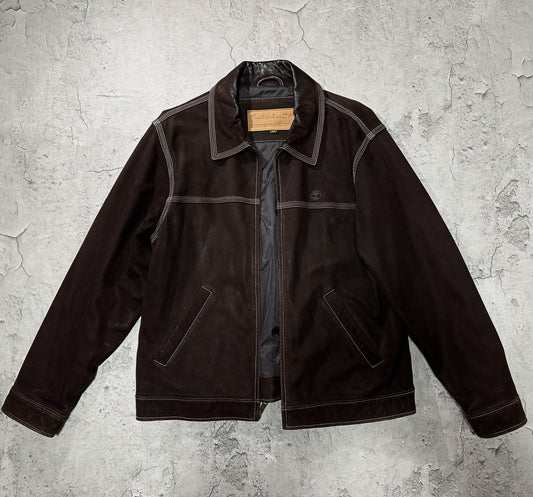 Timberland leather jacket 00s