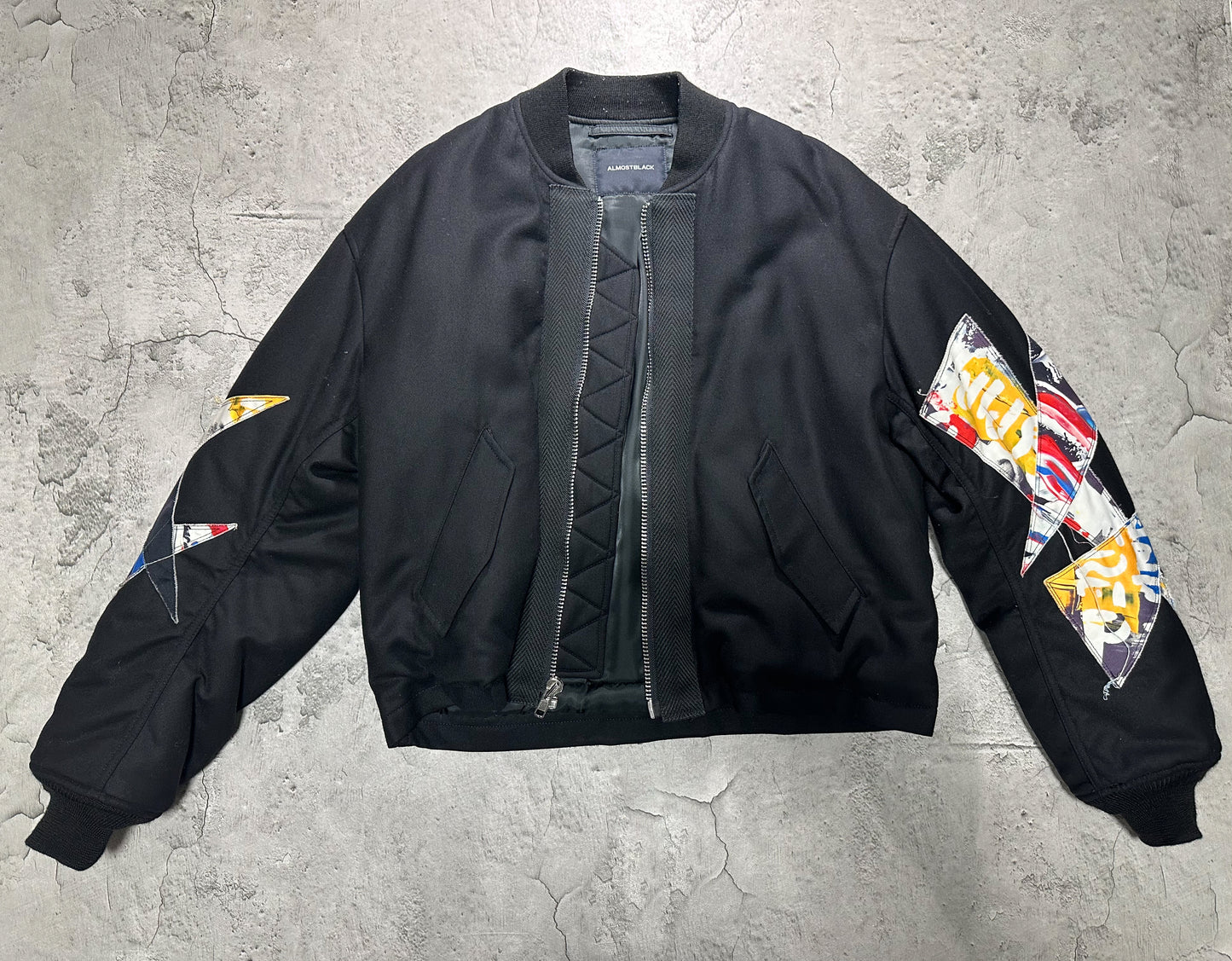 ALMOST BLACK bomber jacket 16AW