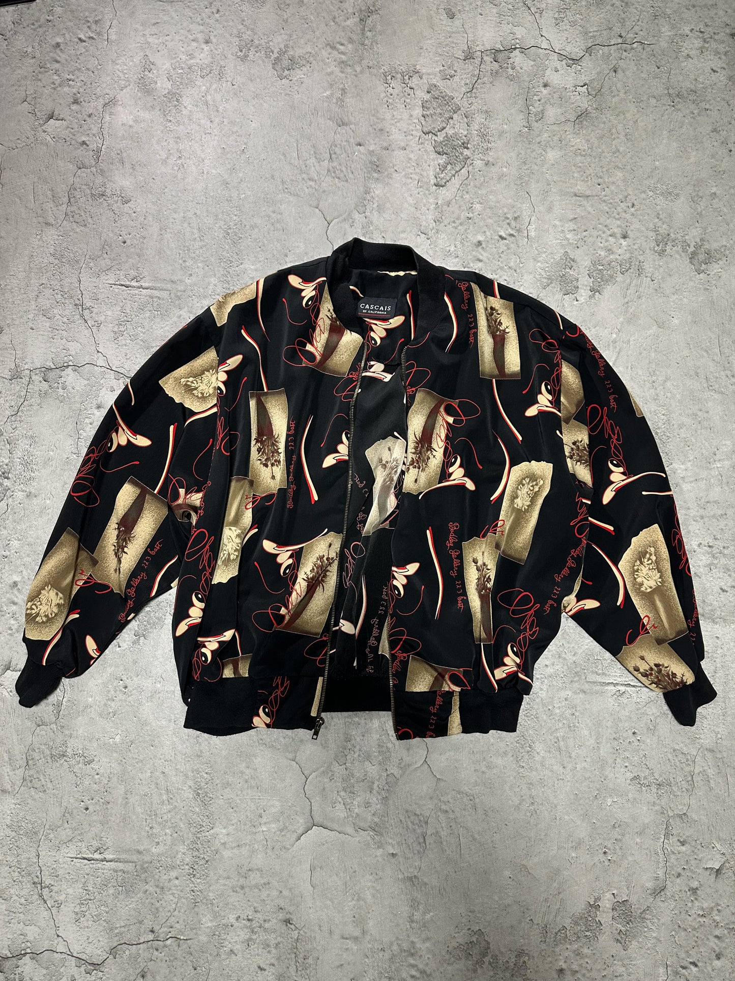 patterned blouson