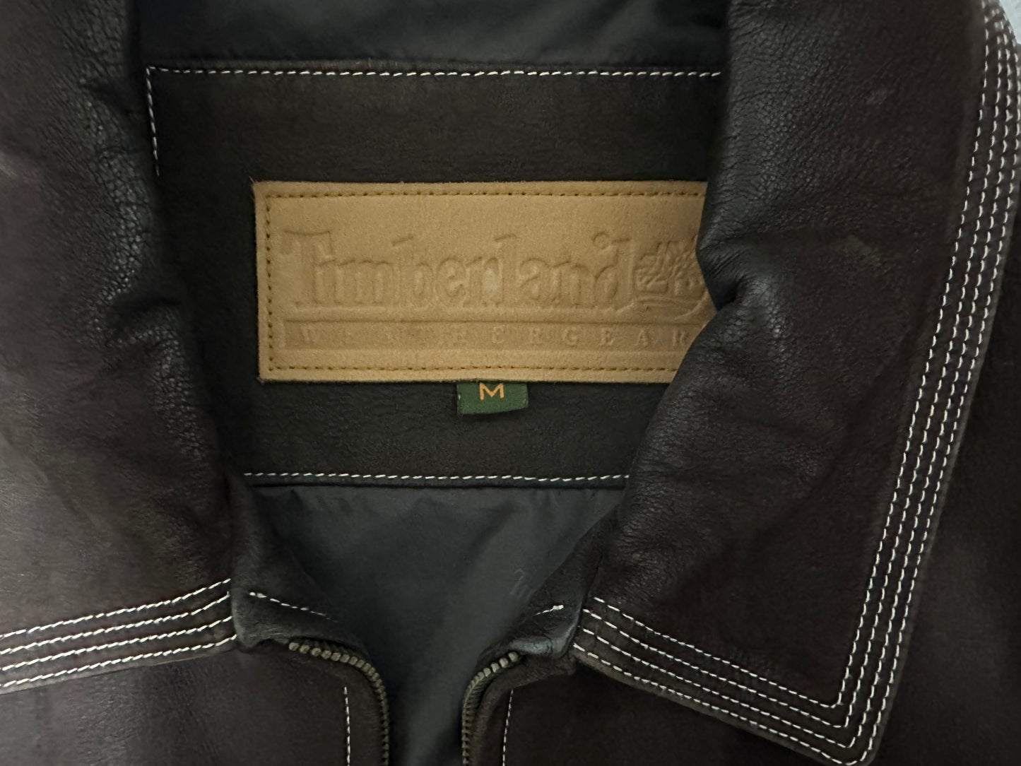 Timberland leather jacket 00s