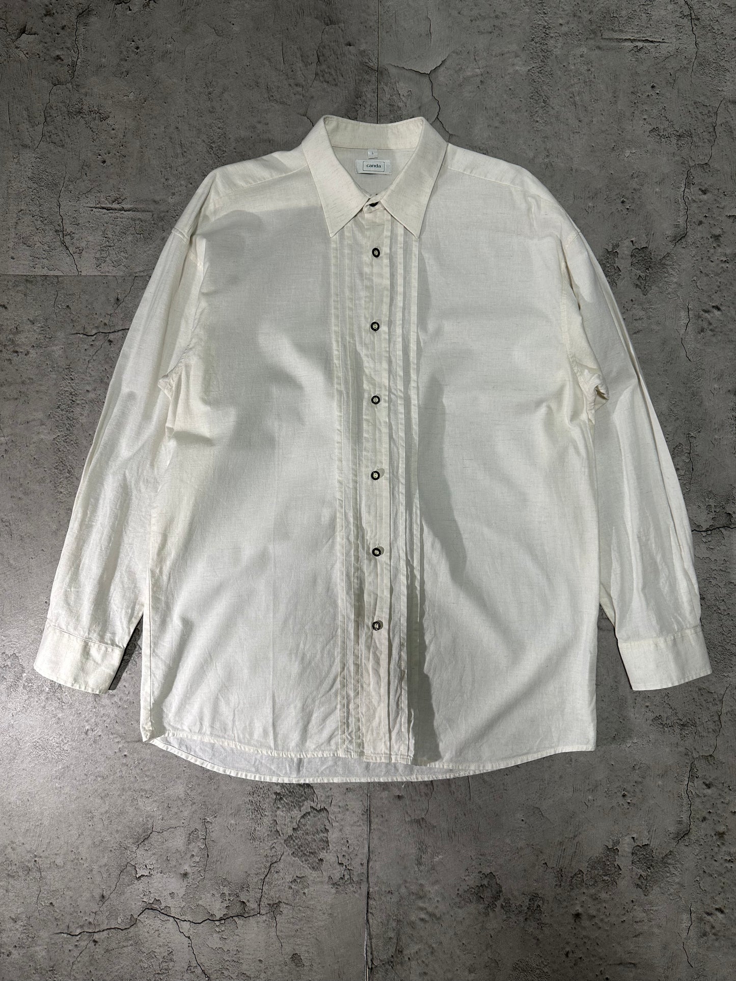 linen blend cotton white shirt