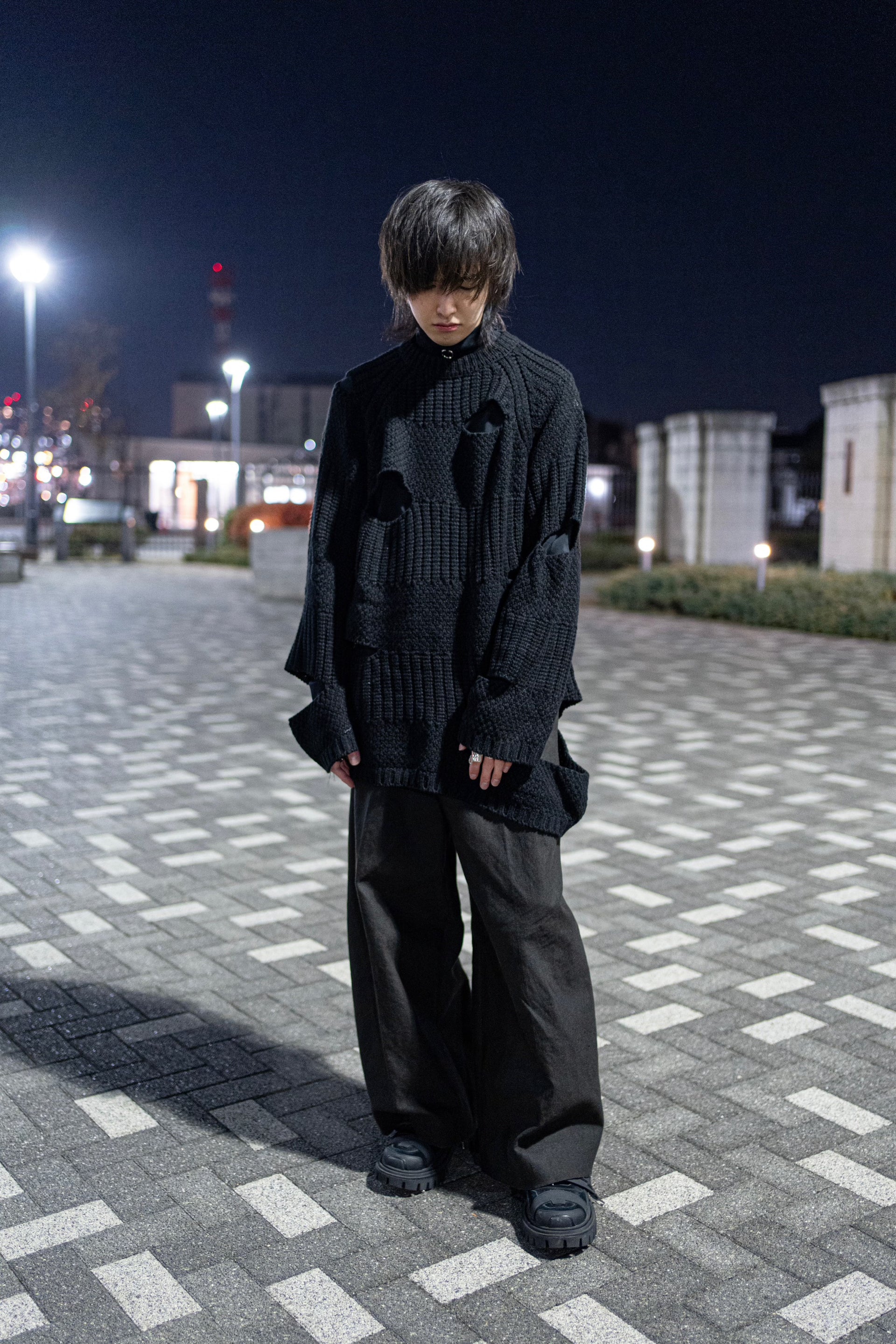 Maison MIHARA YASUHIRO Perforated knit sweater 18AW