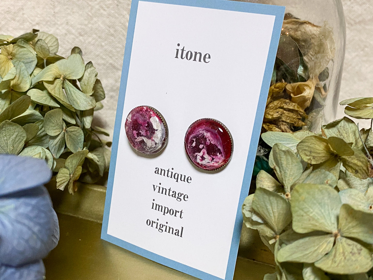 design resin clip-on earrings