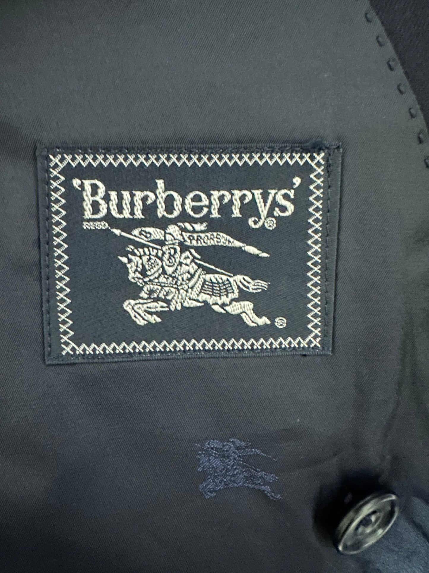 Burberrys' black double breasted blazer 90s