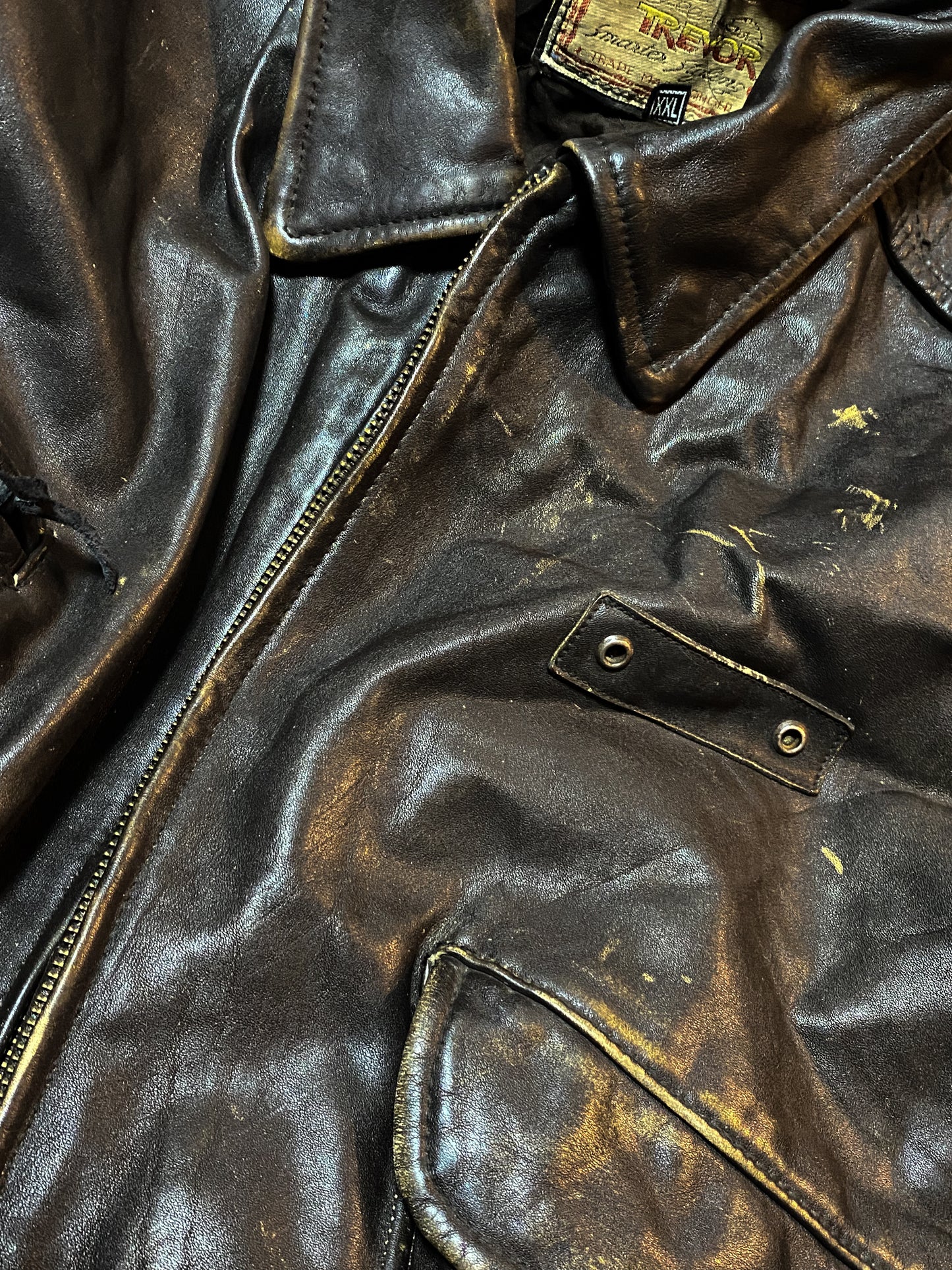 EURO French Leather Jacket vintage 80-90s