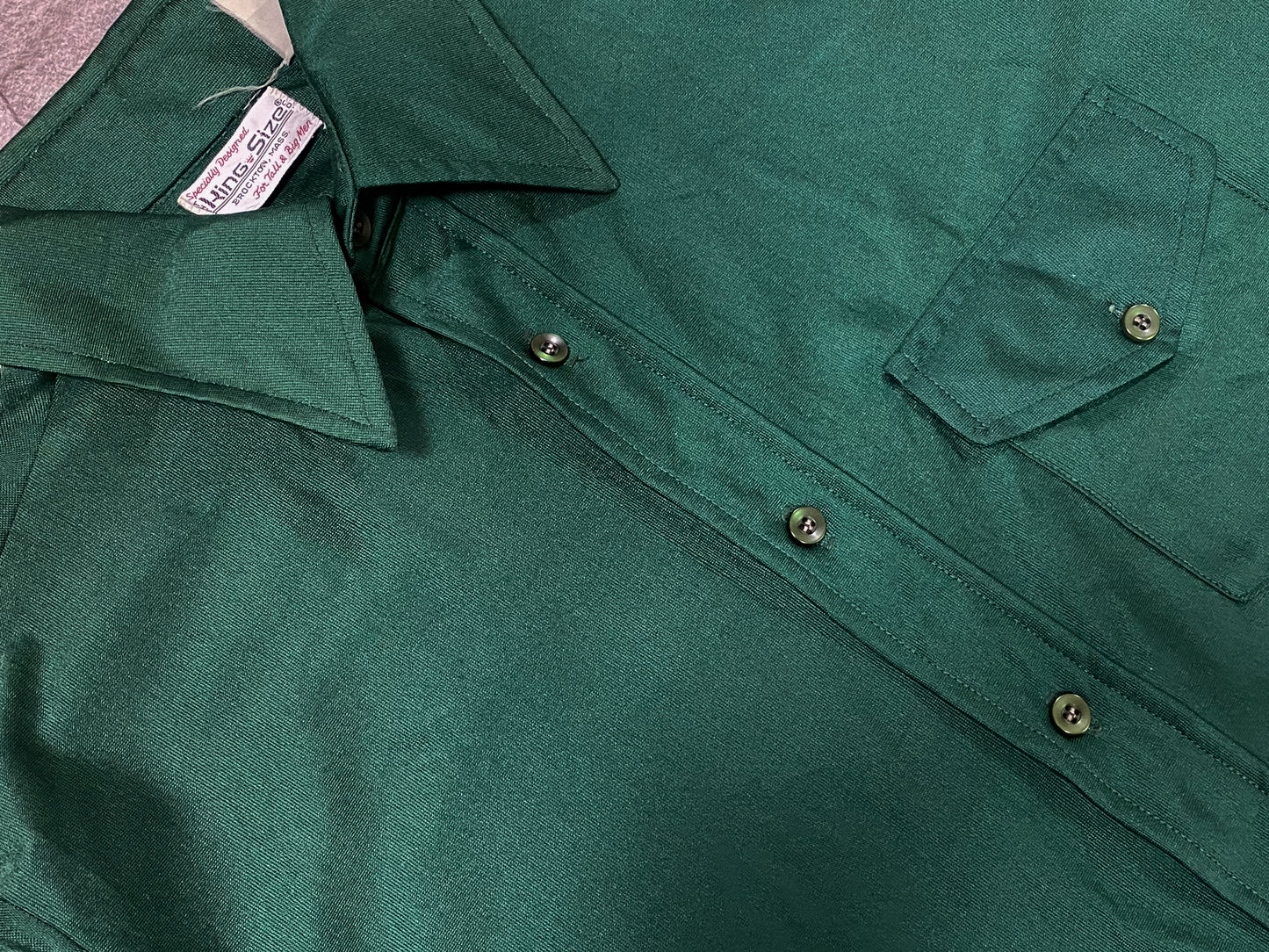 Green Nylon Shirt vintage 80s