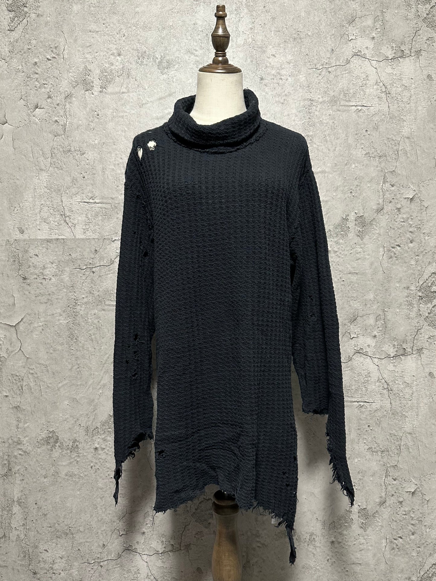 Maison MIHARA YASUHIRO damage turtle knit sweater 16AW