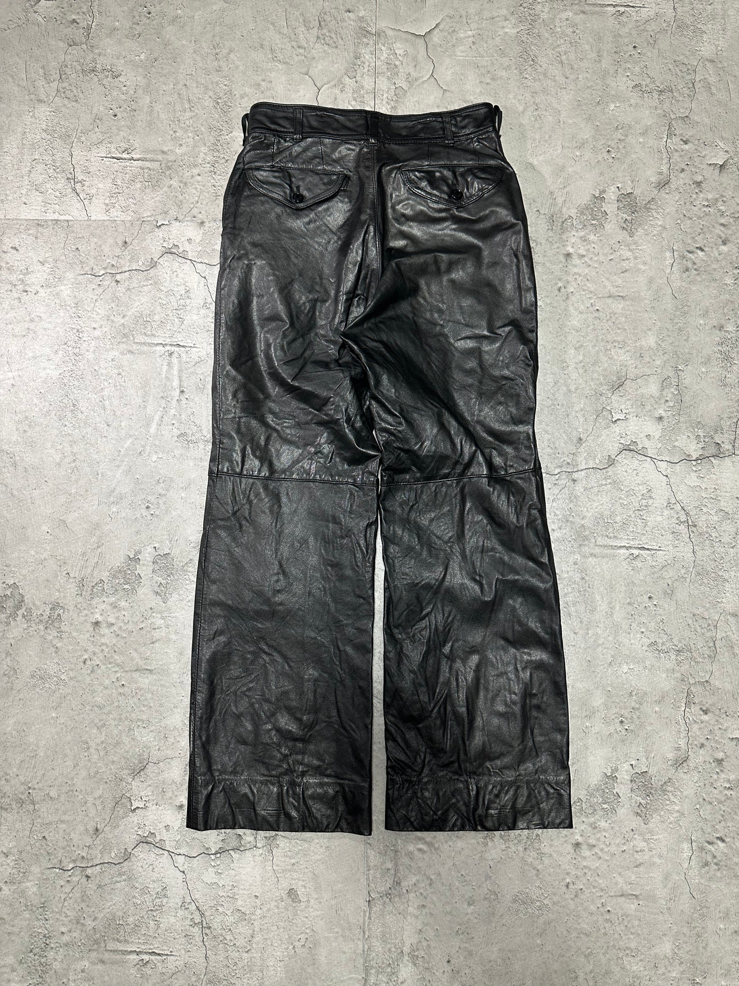 cow leather pants