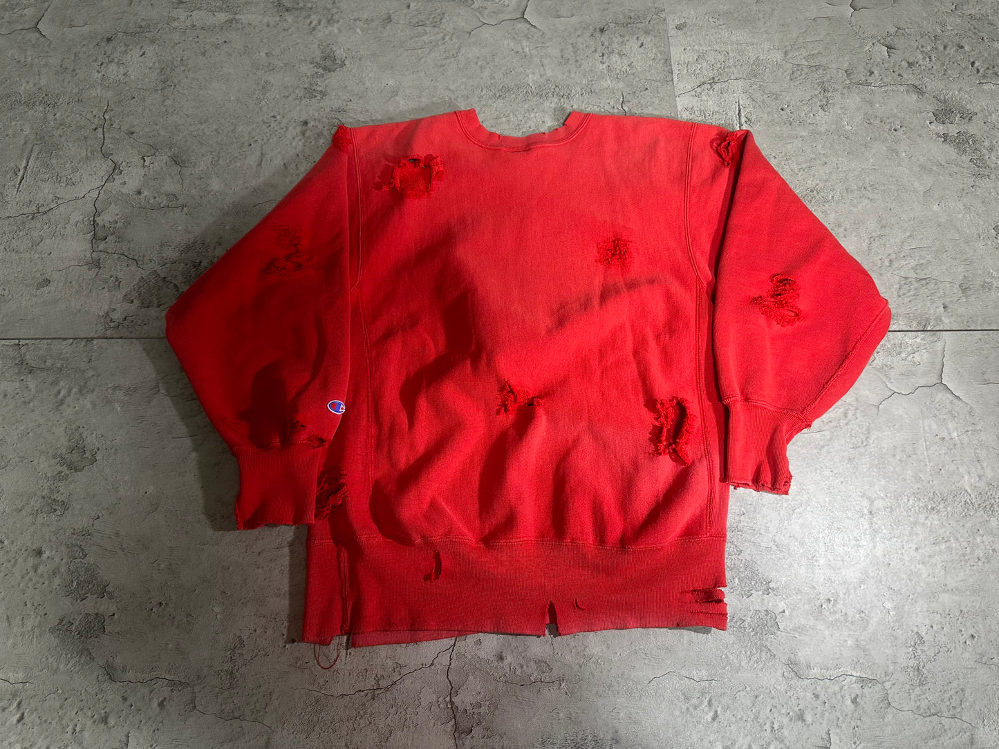 USA Champion distressed reverse weave sweatshirt vintage 90s